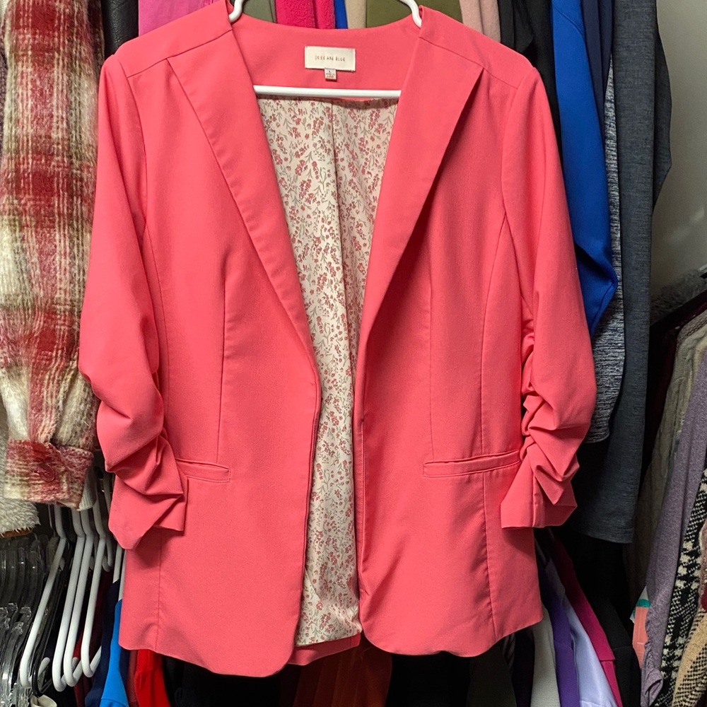 Skies Are Blue - Coral Blazer